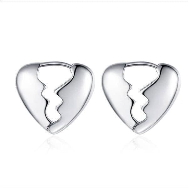 The Heart Chakra huggie earrings in 925 silver - Thumbnail 3