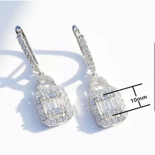 The Gatsby Earring drop in silver & zirconium drop earrings - Thumbnail 2