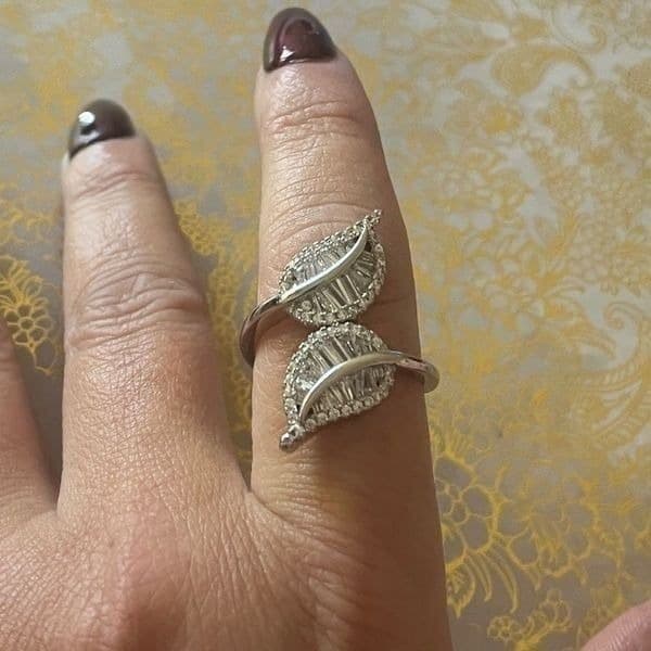 The Double Leaf adjustable ring in 925 - Thumbnail 9