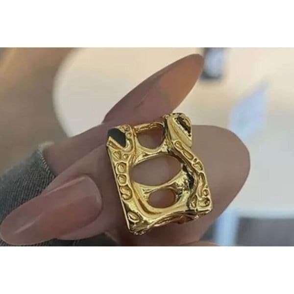 The Monster Ring adjustable in yellow gold plated 925 silver - Thumbnail 7