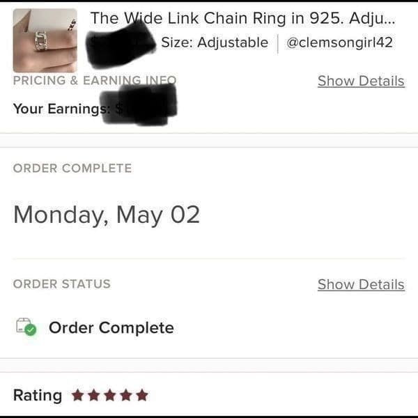 The Wide Link Chain Ring in 925. Adjustable - Thumbnail 3