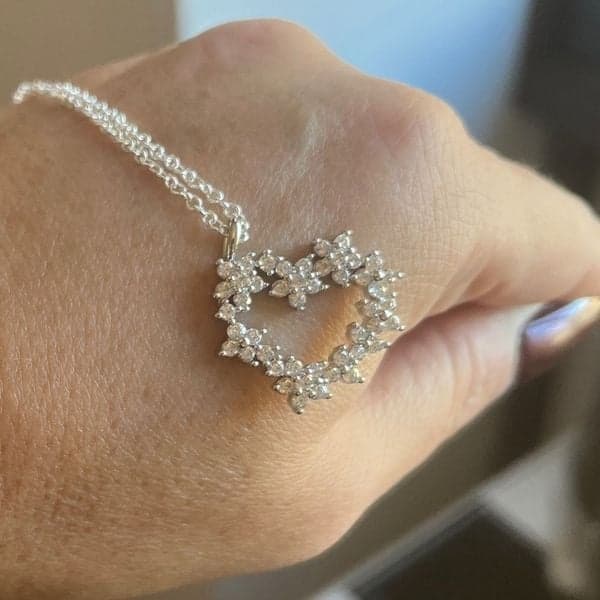 The Jagged Heart Pendant necklace in 925 silver - Thumbnail 4