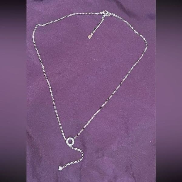 The Gotta Have it Delicate Lariat necklace with cubic zirconia in 925 silver - Thumbnail 3