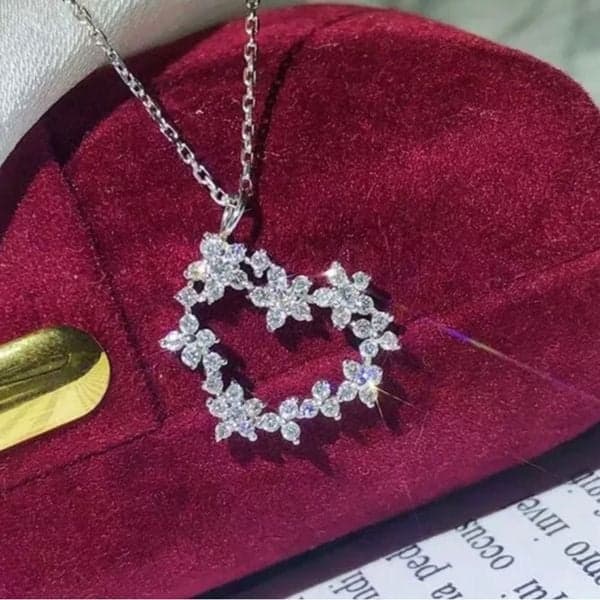 The Jagged Heart Pendant necklace in 925 silver - Image 1