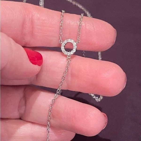 The Gotta Have it Delicate Lariat necklace with cubic zirconia in 925 silver - Thumbnail 2