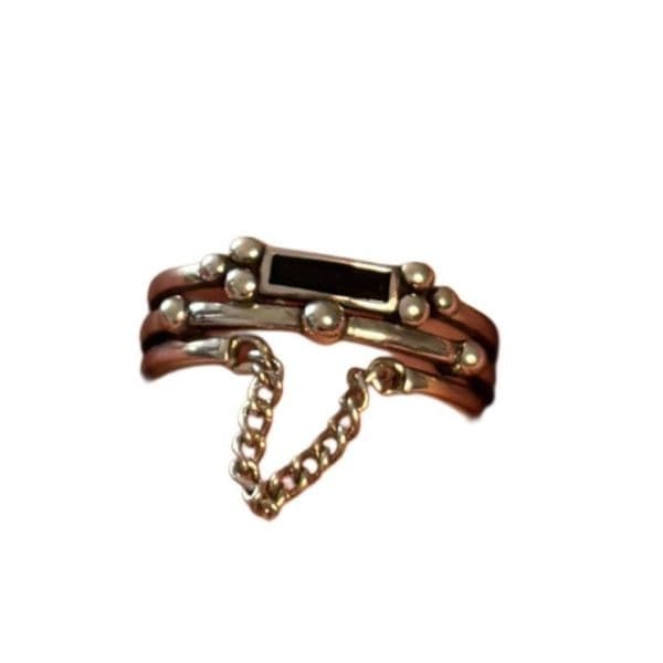 The mini chain adjustable ring in 925 silver - Thumbnail 4
