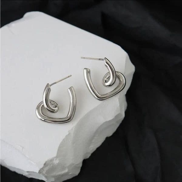 The Plush Heart earrings in 925 silver - Thumbnail 3