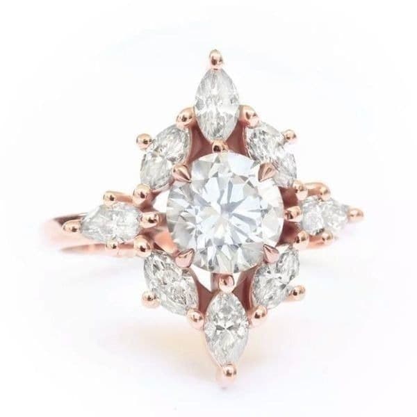 The Elizabeth Rose gold ring sz 8 - Thumbnail 10