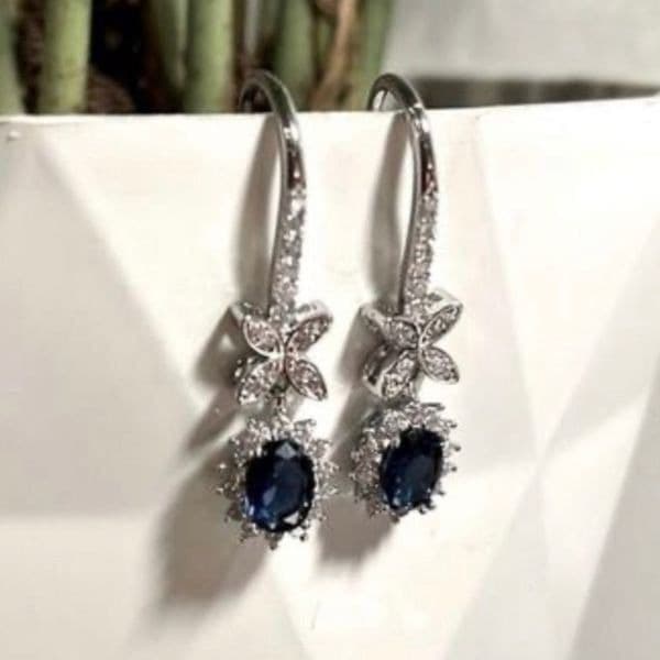 The Super Star zircon and 925 drop dangle earrings - Thumbnail 4