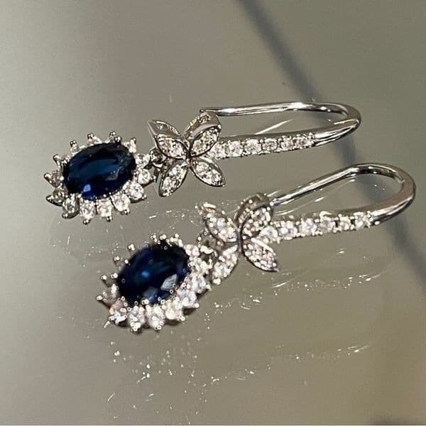 The Super Star zircon and 925 drop dangle earrings - Thumbnail 3
