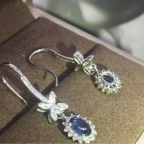 The Super Star zircon and 925 drop dangle earrings - Thumbnail 2