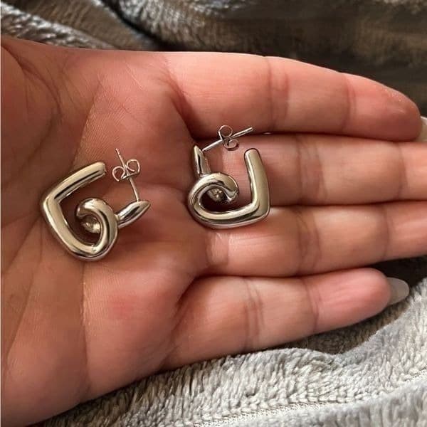 The Plush Heart earrings in 925 silver - Thumbnail 5
