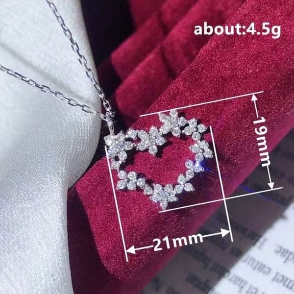The Jagged Heart Pendant necklace in 925 silver - Thumbnail 3