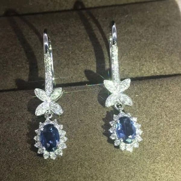 The Super Star zircon and 925 drop dangle earrings - Thumbnail 6