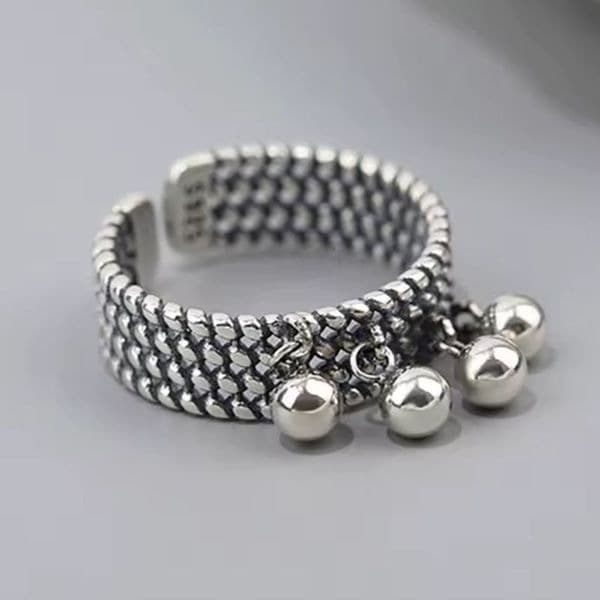 The bubble drop ring in 925 silver - Image 1