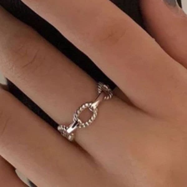 The Braided Link Ring in 925 silver - Thumbnail 2