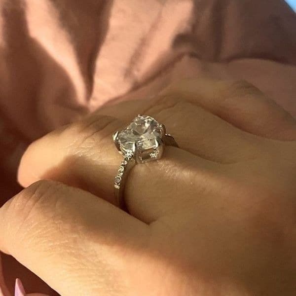 The Best seller Delicate 925 Silver & CZ Heart Ring sz 8 - Thumbnail 9