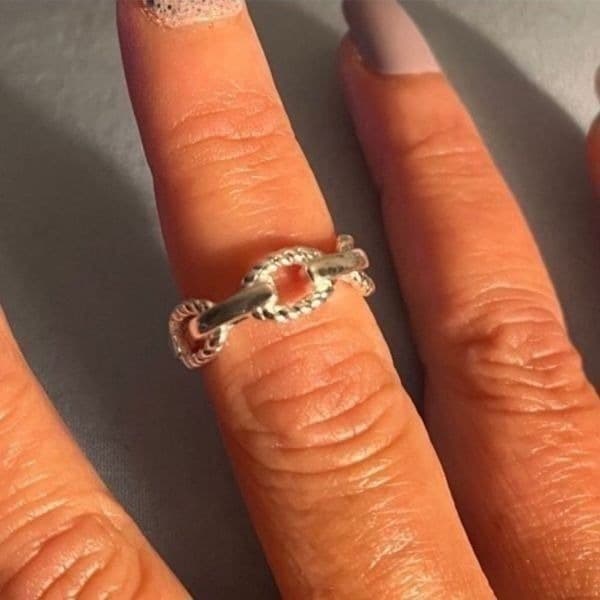 The Braided Link Ring in 925 silver - Thumbnail 4
