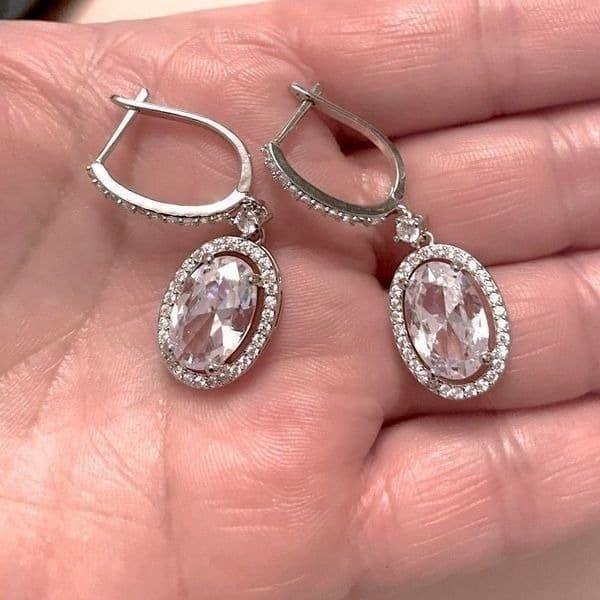 The Living Large Estate inspired drop earrings 925/cubic zirconia - Thumbnail 5