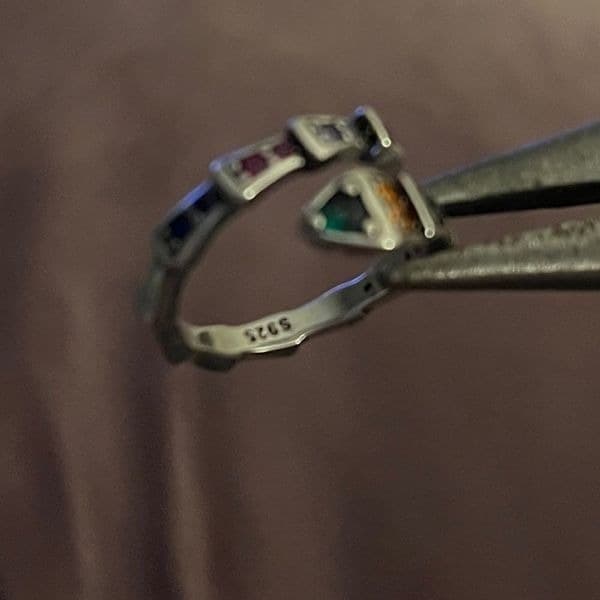 The Multi-Colored Serpent Ring in 925 silver - Thumbnail 5