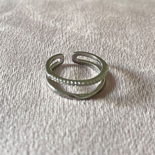 The Twist and Bling Duo Ring in 925 silver - Thumbnail 9