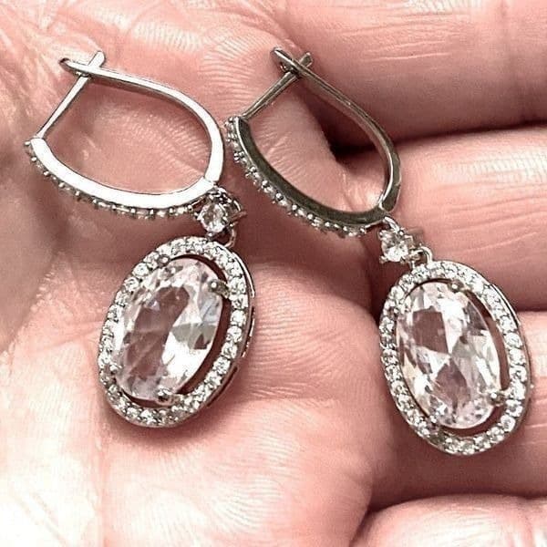 The Living Large Estate inspired drop earrings 925/cubic zirconia - Thumbnail 2