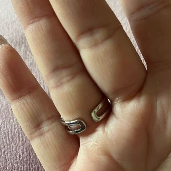 The Twist and Bling Duo Ring in 925 silver - Thumbnail 11