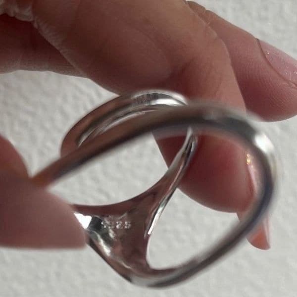 The Nike Two Finger Statement Ring in 925 silver - Thumbnail 5