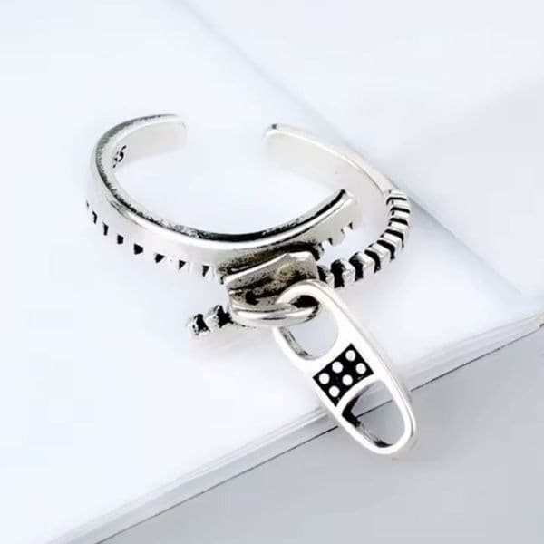 The Zip Me Up Adjustable Ring in 925 silver - Thumbnail 12
