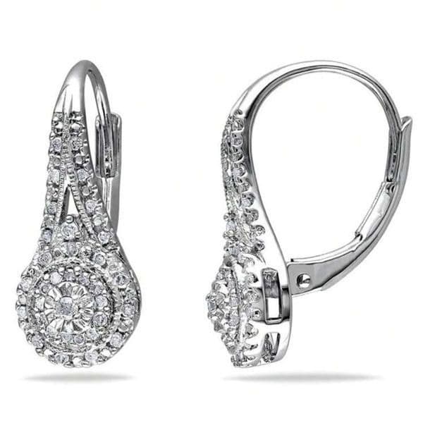 The Aria Drop Earrings in 925 silver and cubic zirconia - Image 1