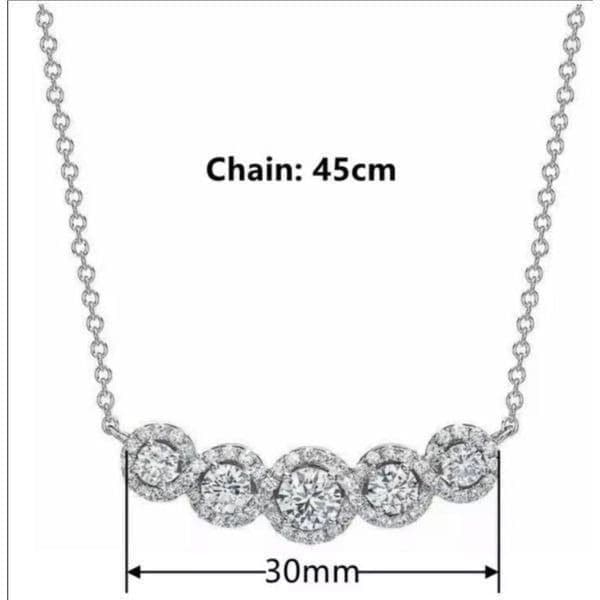 The Smith Cubic Zirconia and 925 Silver Pendants Necklace - Thumbnail 3