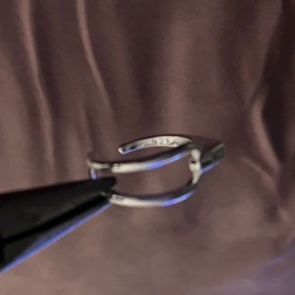 The Art Deco Ring in 925 silver adjustable - Thumbnail 7
