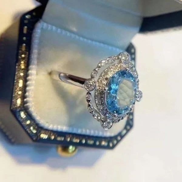 The Marina Statement Ring in Topaz and 925 sz 7 - Thumbnail 7