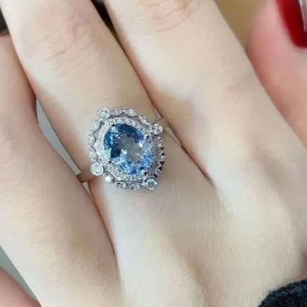 The Marina Statement Ring in Topaz and 925 sz 7 - Thumbnail 2