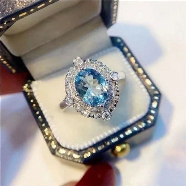 The Marina Statement Ring in Topaz and 925 sz 7 - Thumbnail 6