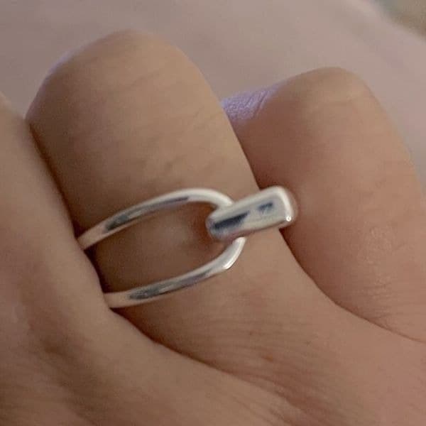 The Art Deco Ring in 925 silver adjustable - Thumbnail 2