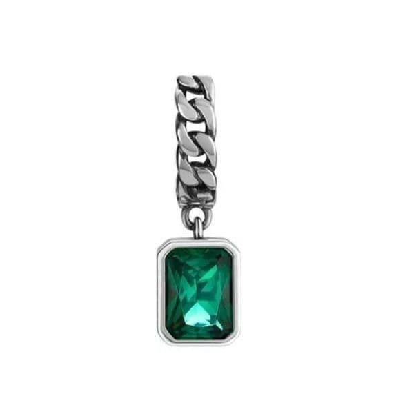 The Emerald Edge Earrings in 925 & cubic zirconia - Thumbnail 5