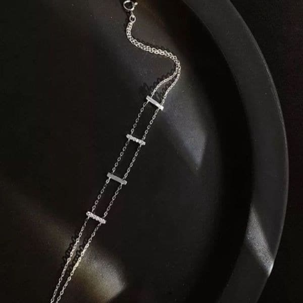 Last one! The Ladder Bracelet in 925 and cubic zirconia. - Thumbnail 4
