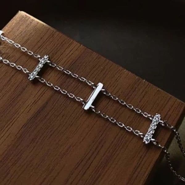 Last one! The Ladder Bracelet in 925 and cubic zirconia. - Thumbnail 2
