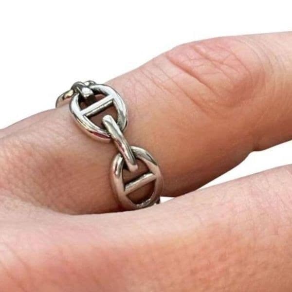 The Link Me Ring in silver 925 - Thumbnail 2