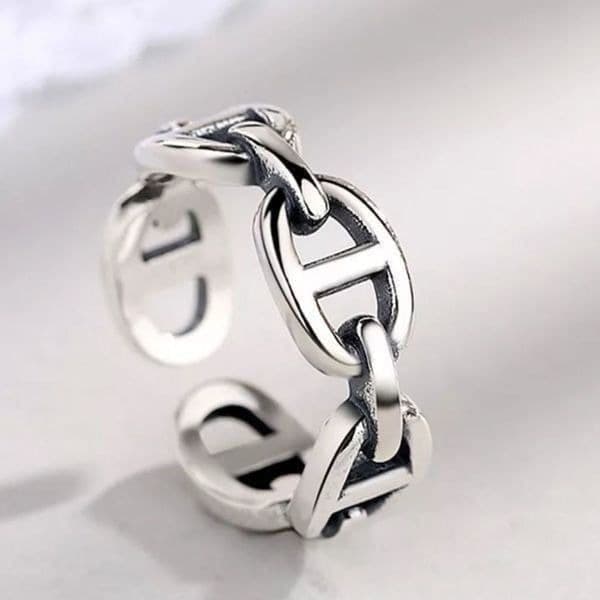 The Link Me Ring in silver 925 - Thumbnail 5