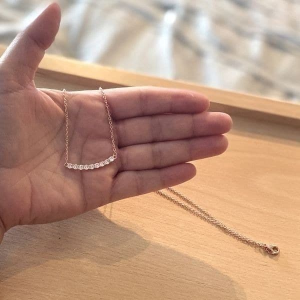 The Sweetest Rose Gold Plated Bar necklace - Thumbnail 6