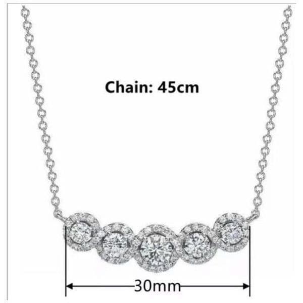 The Smith Cubic Zirconia and 925 Silver Pendants Necklace - Thumbnail 3