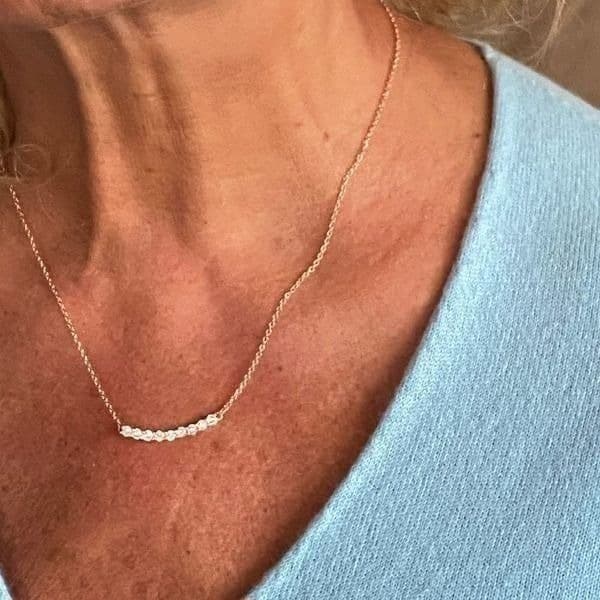 The Sweetest Rose Gold Plated Bar necklace - Thumbnail 7