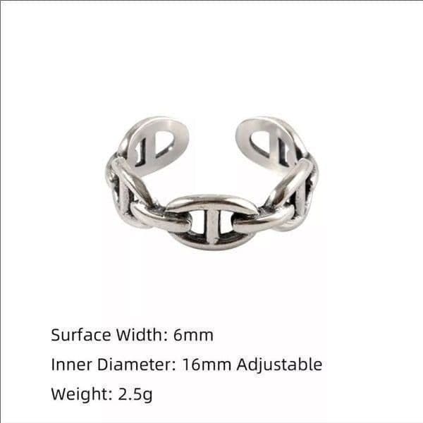 The Link Me Ring in silver 925 - Thumbnail 4