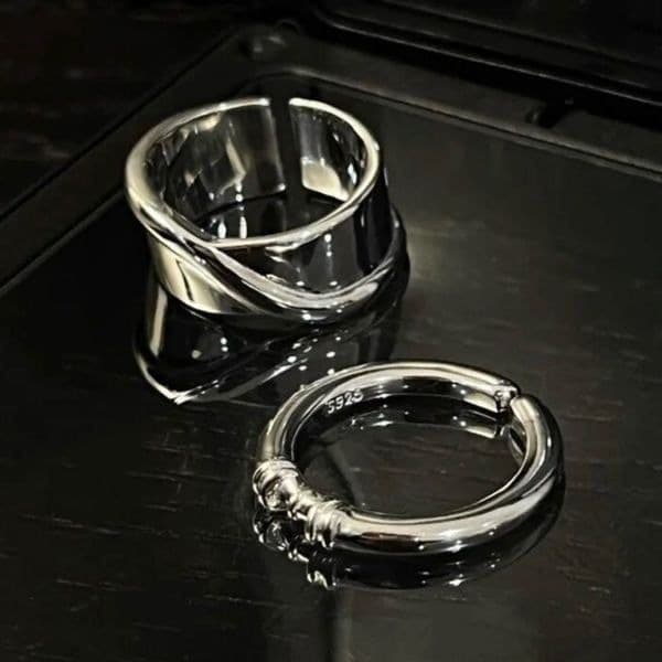 The Thin Beauty Ring adjustable in 925 silver - Thumbnail 4