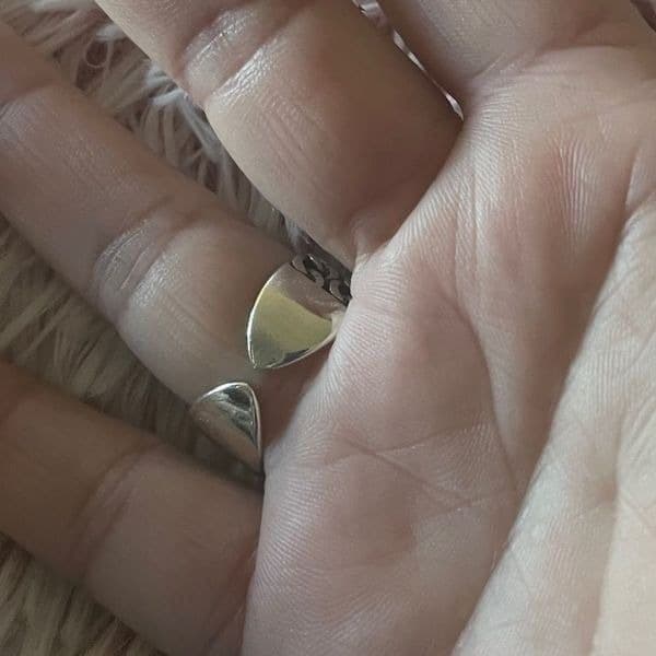 The Double Link Punk Ring in antiqued 925 silver. - Thumbnail 9