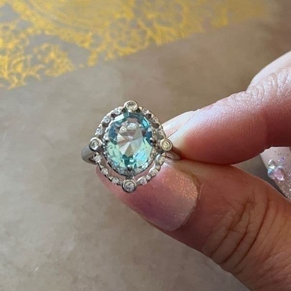 The Marina Statement Ring in Topaz and 925 sz 8 - Thumbnail 5