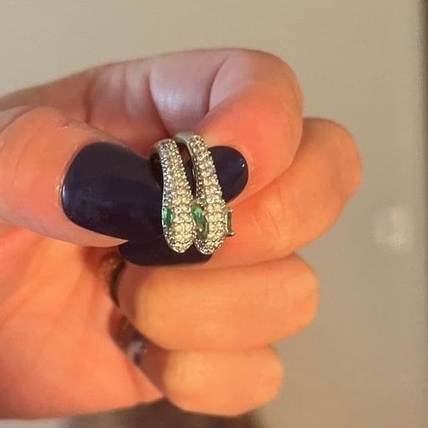 The Serpentine Earring in 925 and cubic zirconia - Thumbnail 6