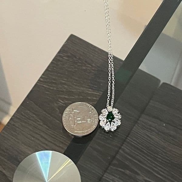 The Emerald Passion pendant in 925 and cubic zirconia - Thumbnail 5